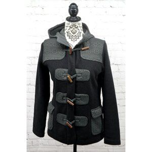 PATAGONIA Women's Better Sweater Icelandic Fleece Hooded Coat SMALL Wood Toggles